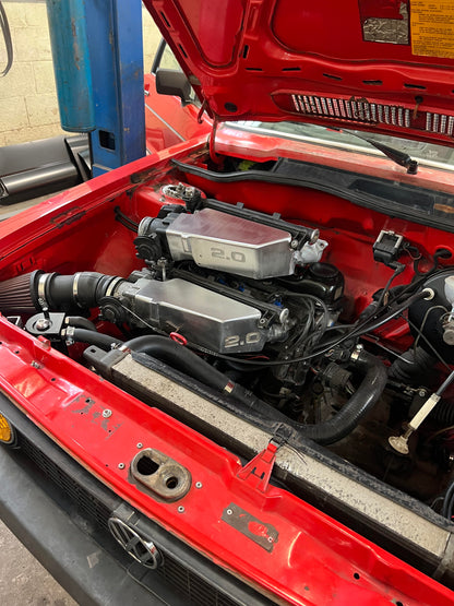 The V2 manifold, made for and installed on my S1 'Rocco and the "Custom Bolt on" version, as sold here. 