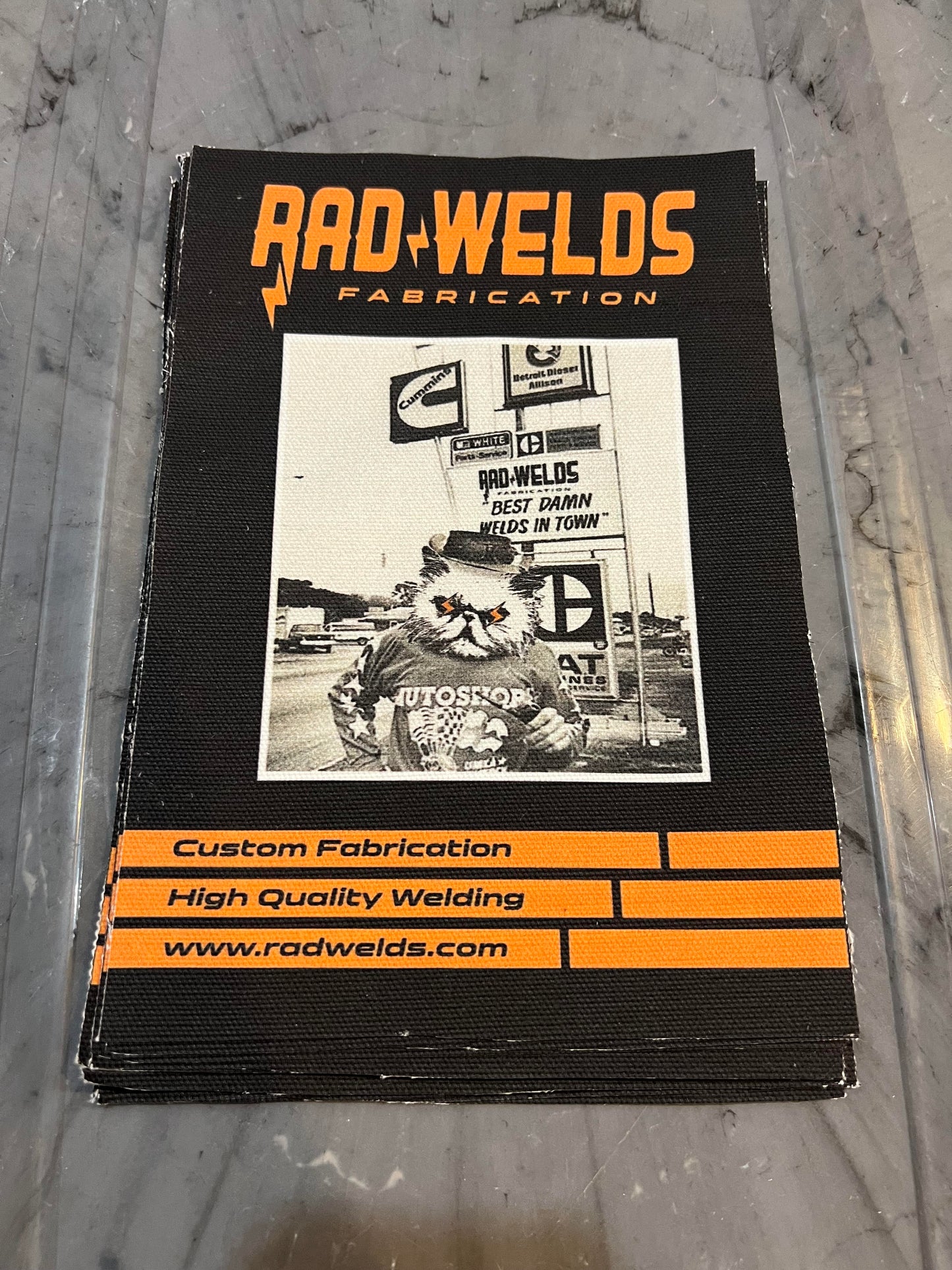 Rad Welds Smokey Cat Canvas Race Suit Patch