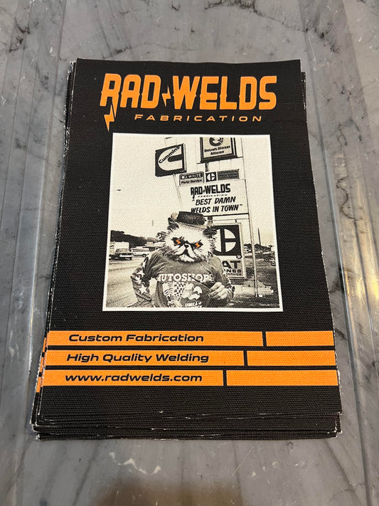 Rad Welds Smokey Cat Canvas Race Suit Patch